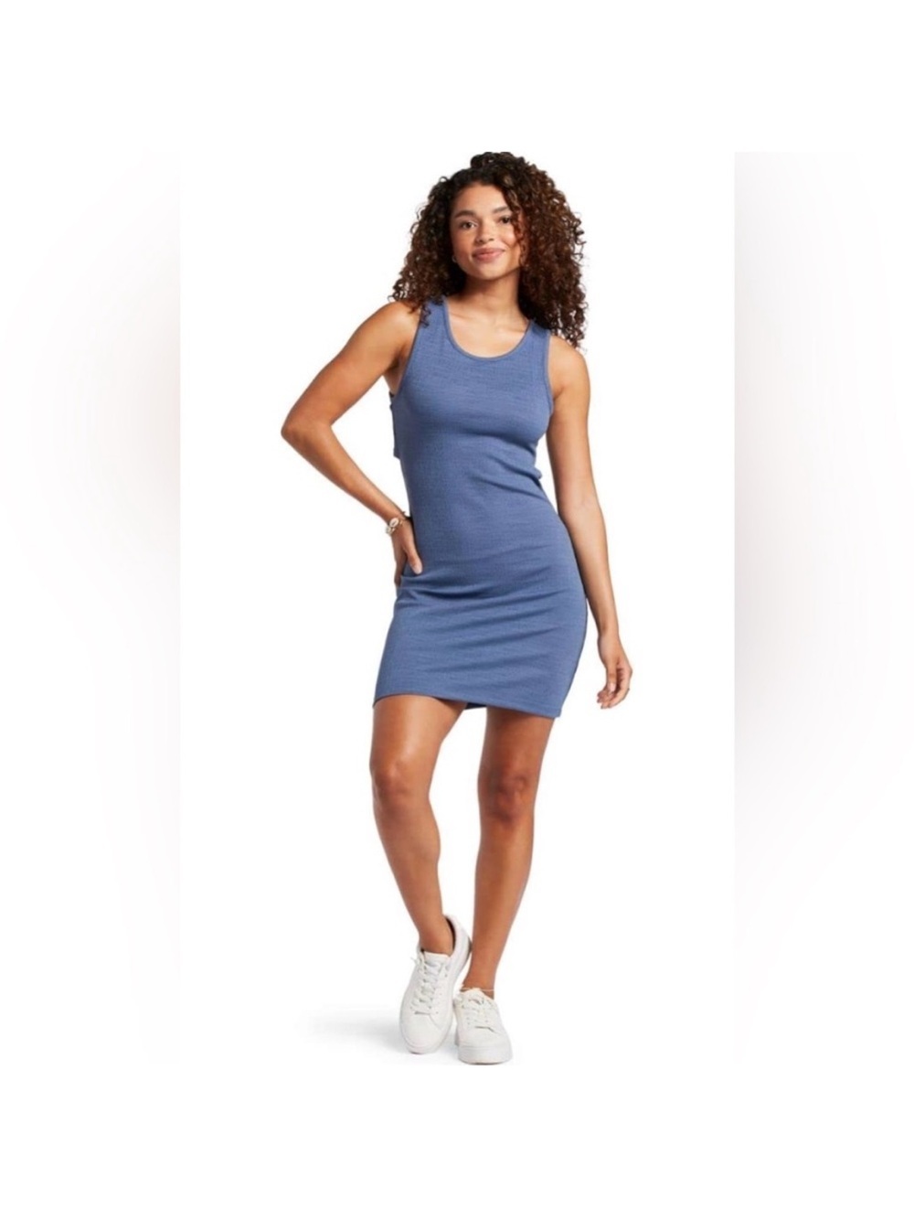 Roxy Good Keepsake Mini Dress Blue S Women’s Cut Out Back Summer Casual Beach